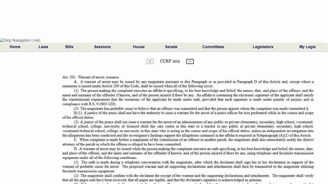 Louisiana Laws - Louisiana State Legislature