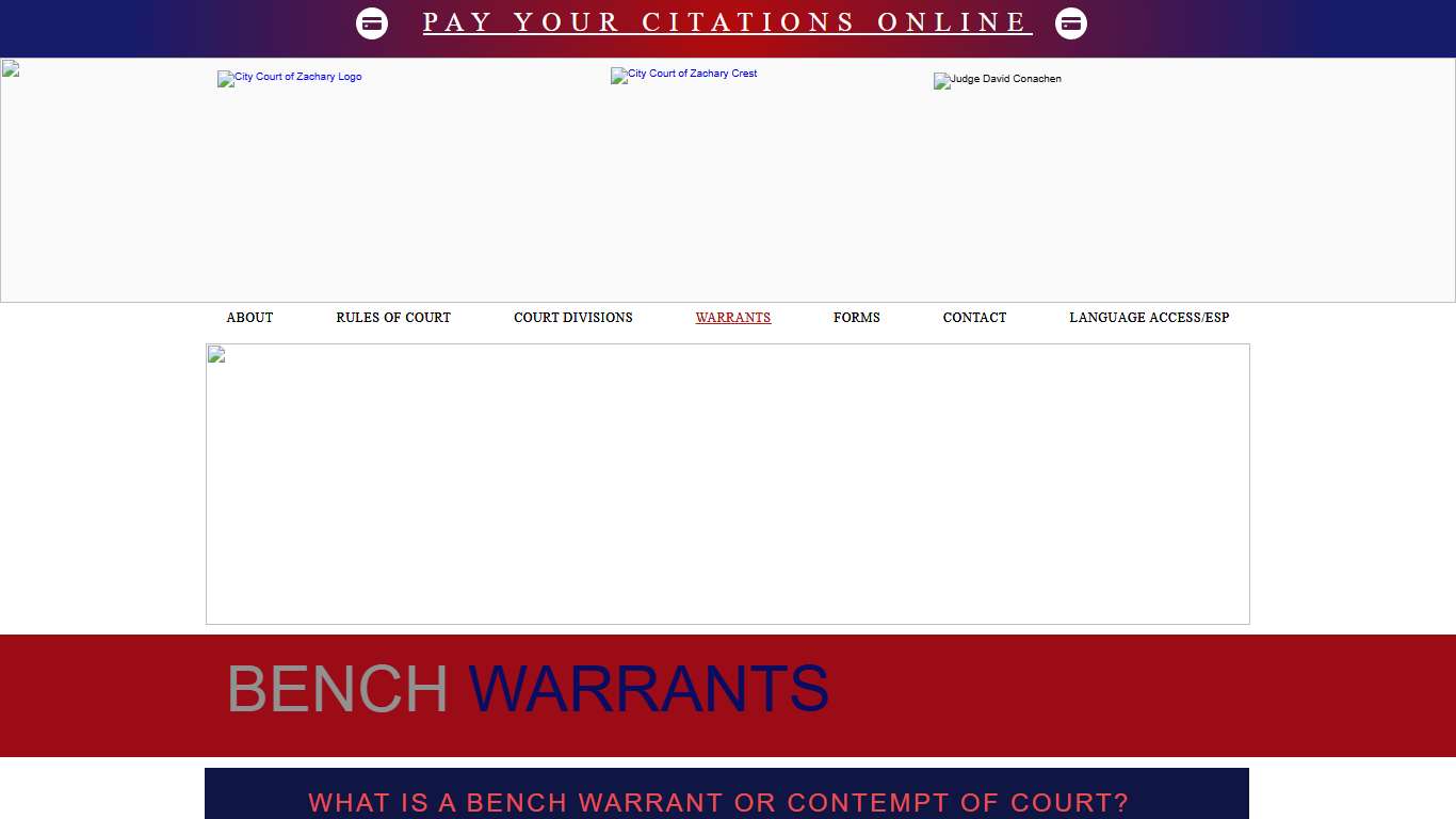 WARRANTS City Court Zachary